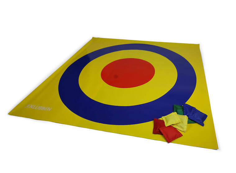 Colormat | 100 x 100 cm Yellow mat wih coloured prints 