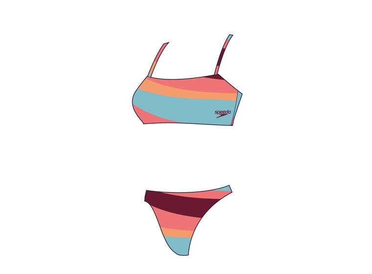 Speedo | Printed Thinstrap Bikinit Monivärinen | ECO EnduraBrite | Koko 32 