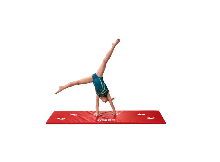 Gymnova | Kärrynpyörämatto 200x50x4 cm | Punainen/Valkoinen 