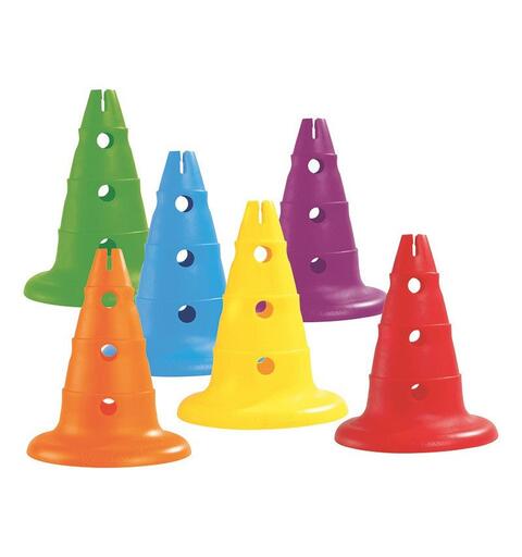 MAXI PACK PERFORATED CONES H: 32 cm - MULTICOLOURED