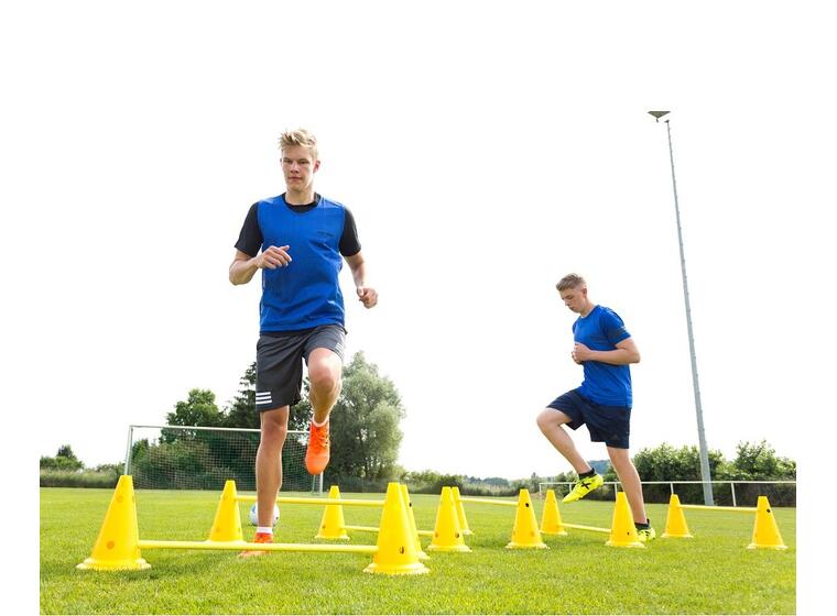 Set of Cone Hurdles 30 cm tall cones yellow 