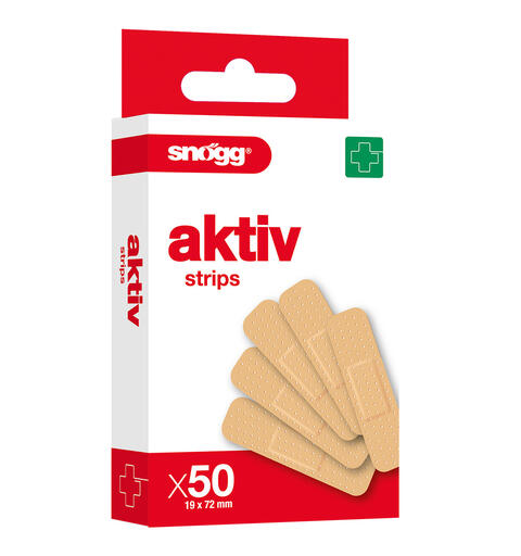 Snogg | Aktiv Laastarit 50 kpl | 19x72 mm