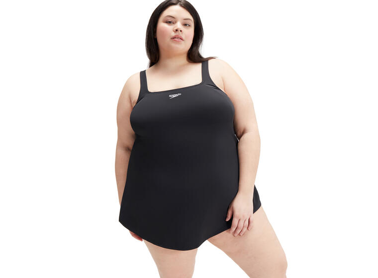 Swim Dress Plus Size Badedrakt 44 Speedo | Svart | ECO EnduraFlex 