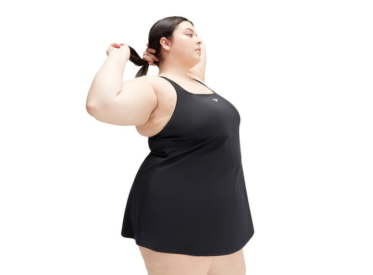 Swim Dress Plus Size Badedrakt 44 Speedo | Svart | ECO EnduraFlex 