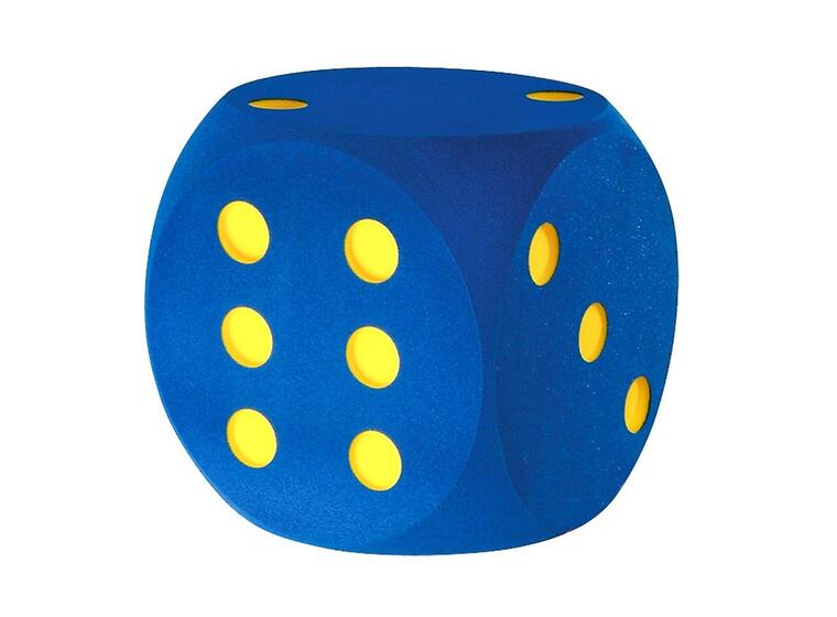 Big foam dice blue 