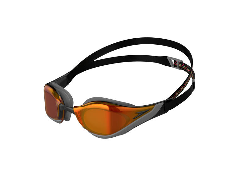 Speedo | Pure Focus Uimalasit Musta kehys | Peililinssi | Fire Gold 