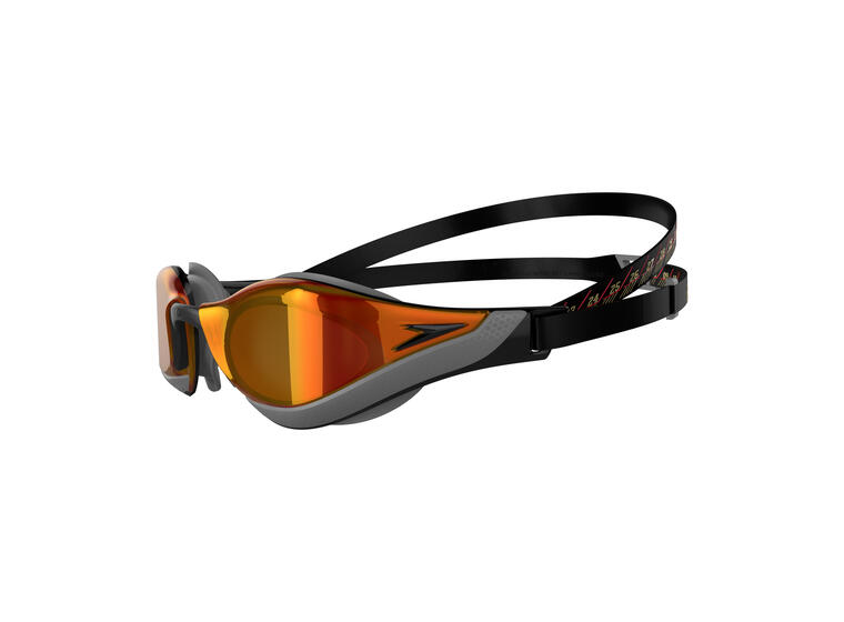 Speedo | Pure Focus Uimalasit Musta kehys | Peililinssi | Fire Gold 