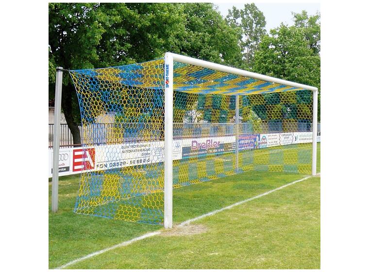 Aluminium Goals, 7.32x2.44 m, Enamelled white, Net holder 