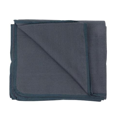 Hand Woven Cotton Yoga Blanket Dark Grey