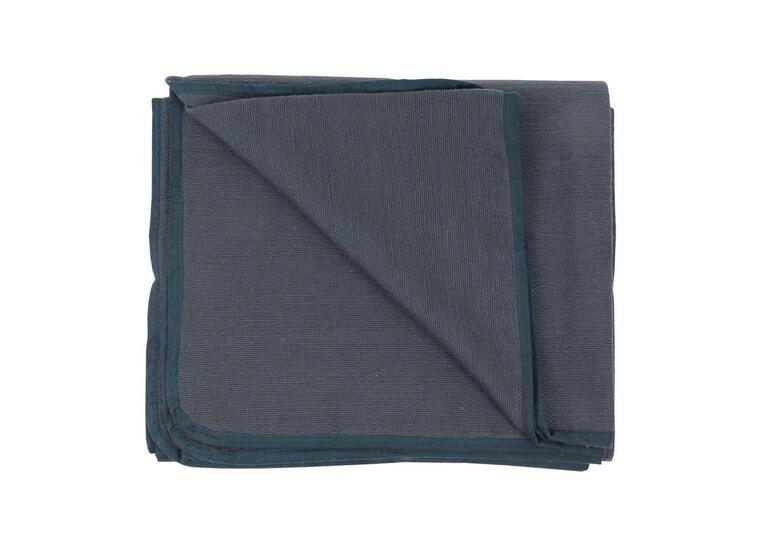 Hand Woven Cotton Yoga Blanket Dark Grey 