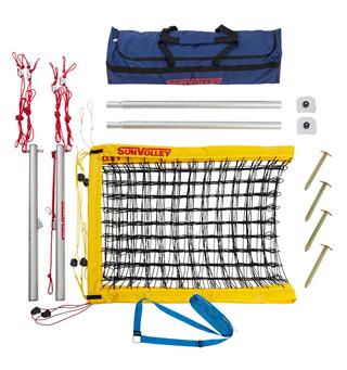 Rantalentopallo-setti Plus 9,5 m Sisältää rajamerkintänauhan 9 x18 m