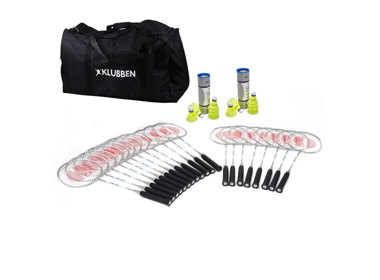 Sulkapallosetti kouluun Sis. mm. 20 mailaa ja 12 palloa 