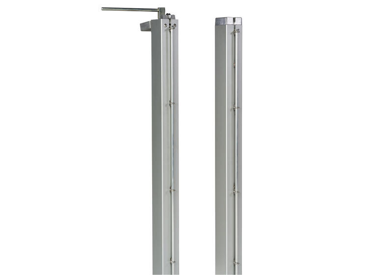 Tennistolpat alumiinia 80 x 80 mm Sis. hylsyt 