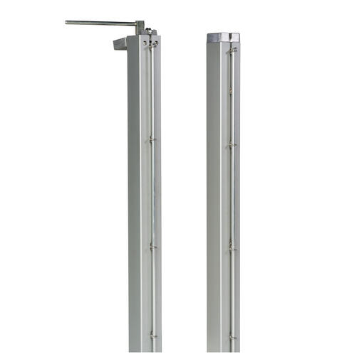 Tennistolpat alumiinia 80 x 80 mm Sis. hylsyt