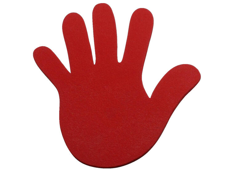 Sport-Thieme | Lattiamerkki Käsi 14,5 cm | Punainen 