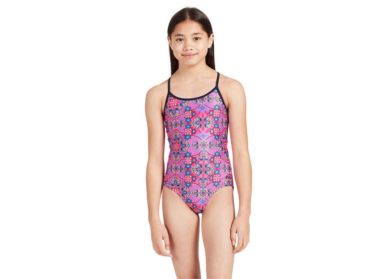 Zanzibar Sprintback Badedrakt jr 116cm Zoggs | Flerfarget | Ecolast 