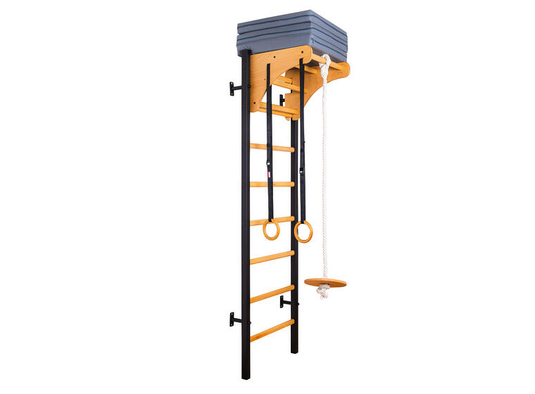 BenchK "212" Fitness Wall Bars. Fully flexible for multifunctional use. Black 