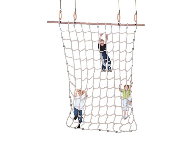 Climbing Net for Gymnastics  Rings, Natu ral spinning fibre 
