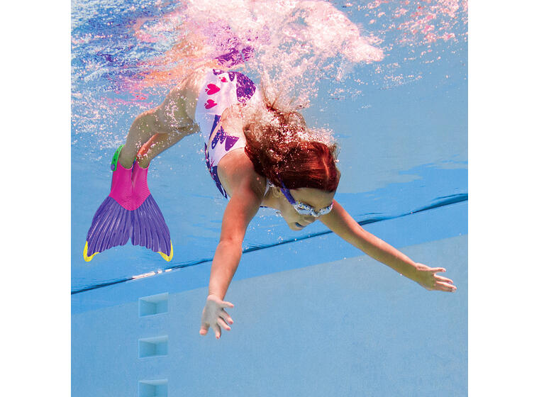 FINIS Mermaid Dream Räpylä 56x8,6x44 cm | Vaalenpunainen/Lila 