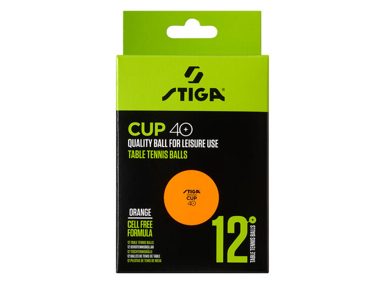 Stiga | Cup 40+ Pöytätennispallo 12 kpl | Oranssi 