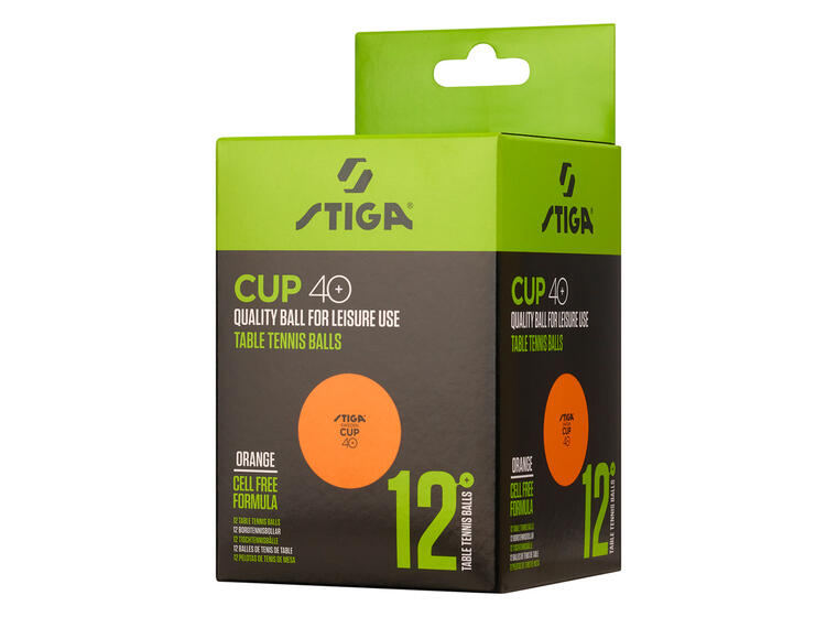 Stiga | Cup 40+ Pöytätennispallo 12 kpl | Oranssi 
