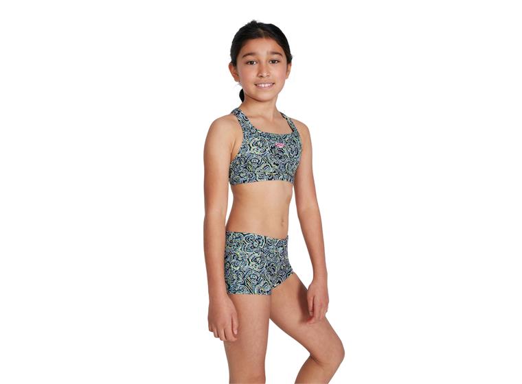 Speedo | Allover 2 Uimapuku Tankini | Mustavalkoinen | Koko 116 cm