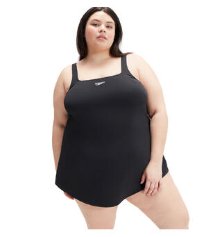Swim Dress Plus Size Badedrakt Speedo | Svart | ECO EnduraFlex