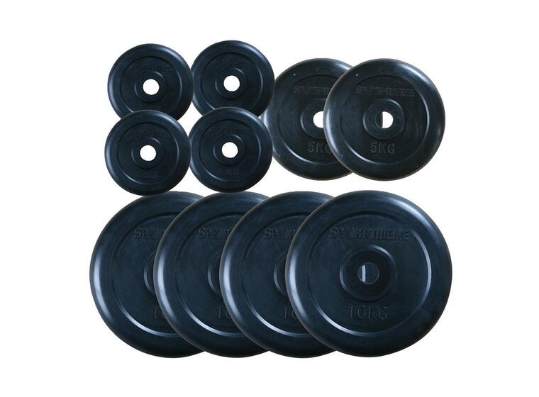 Painosarja kumipäällysteellä 30 mm - 4x10 kg, 2x5 kg, 4x2,5 kg 
