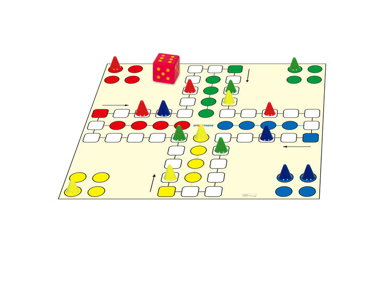 Ludo-peli jättikoossa 149 x 149 cm 