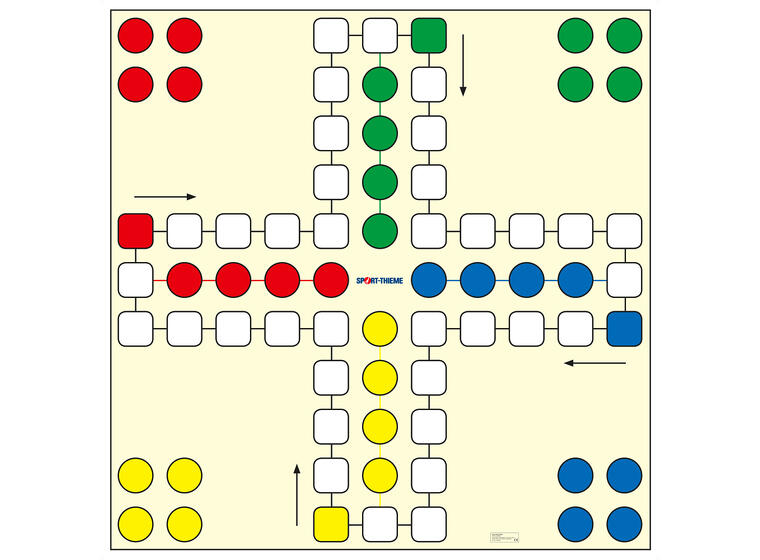 Ludo-peli jättikoossa 149 x 149 cm 