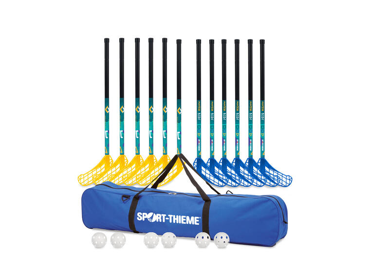 Sport-Thieme | Salibandysetti Match Kids 12 Mailaa | 6 Palloa | Laukku | 70 cm 