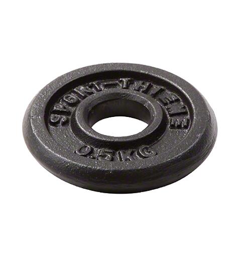Vektskive sort av jern 30mm 0,5 - 1,25 - 2,5 - 5 - 10 - 15 - 20 kg