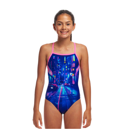 Cyber City Badedrakt jr 128cm Funkita | Strapped in One Piece
