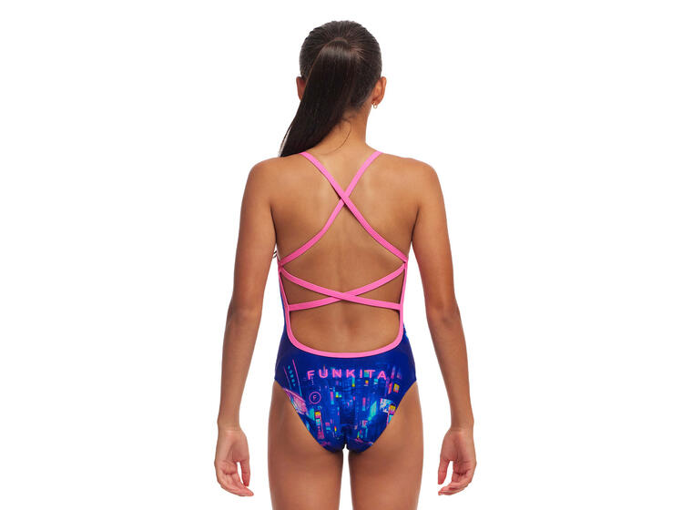 Funkita | Cyber City Uimapuku Strapped in | Sininen | 128 cm 