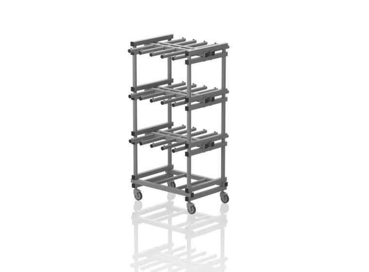 Mobile shelf for lifejackets | Harmaa 169 x 85 x 84 cm 