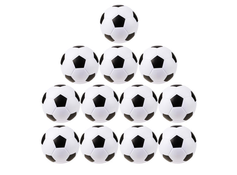 Softball PE-skum 20 cm hvit/svart (12) 12 fotballer 