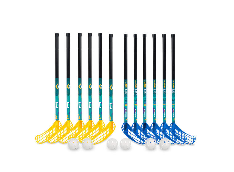 Sport-Thieme | Match Kids Salibandysetti 70 cm | 12 Mailaa | 6 Palloa 