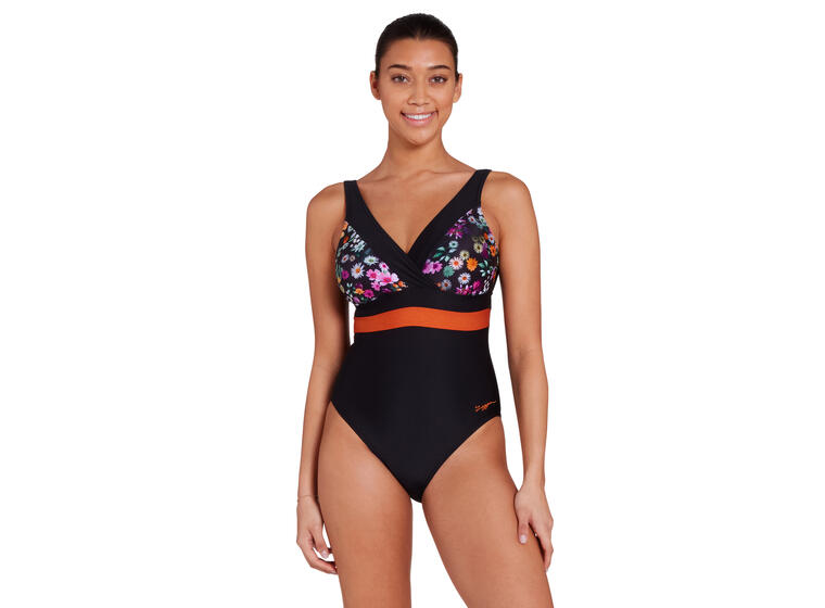 Dream Square Back Badedrakt EU36 Zoggs | Svart/Flerfarget | Ecolast 