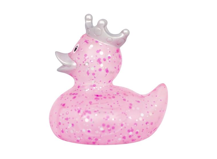GLITTER DUCK WITH CROWN, PINK 