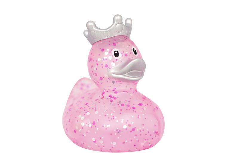 GLITTER DUCK WITH CROWN, PINK 