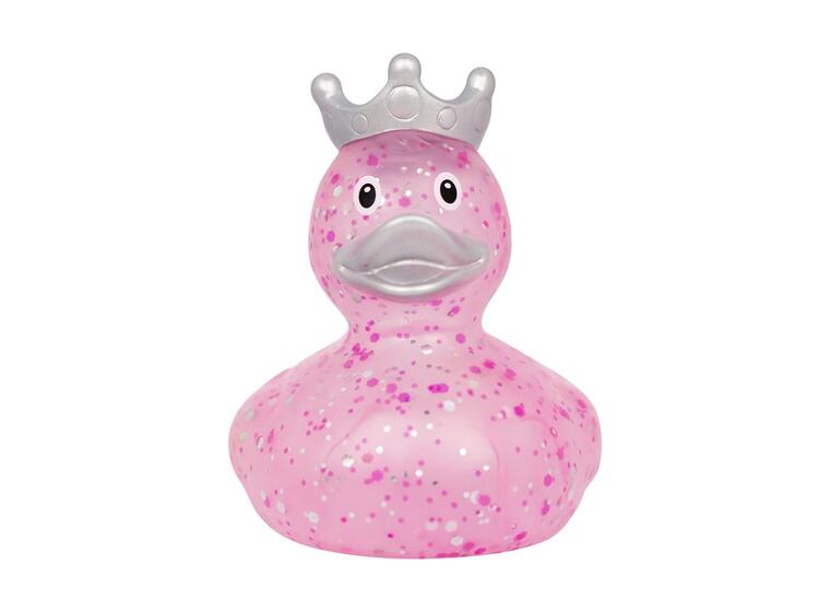GLITTER DUCK WITH CROWN, PINK 
