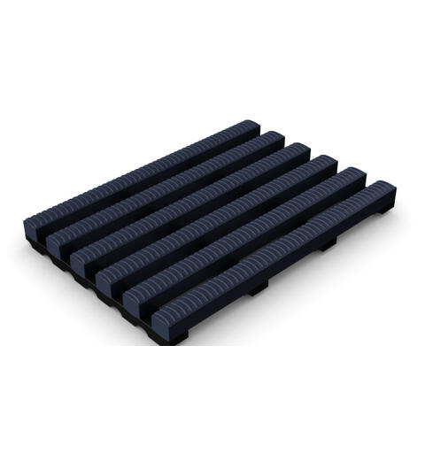 Heronrib - sklisikker matte 10x1 m-Bl&#229; For v&#229;te arealer med barfottrafikk