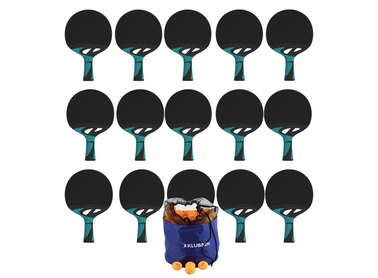 Pöytätennissetti Tacteo 30 Outdoor 15 mailaa ja 144 oranssia palloa 