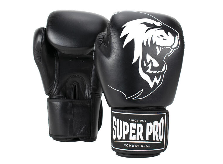 Super Pro | Warrior Nyrkkeilyhanskat 10 oz | Musta/valkoinen 