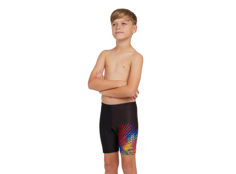 Zoggs | Neon Vibe Uimahousut Musta | Mid Jammer | 128 cm 