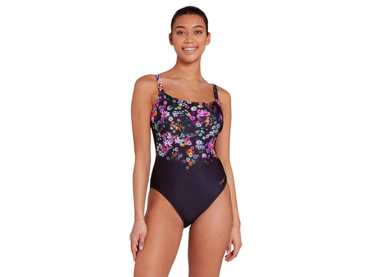 Dream Adj. Classicback Badedrakt EU40 Zoggs | Svart/Flerfarget | Ecolast 