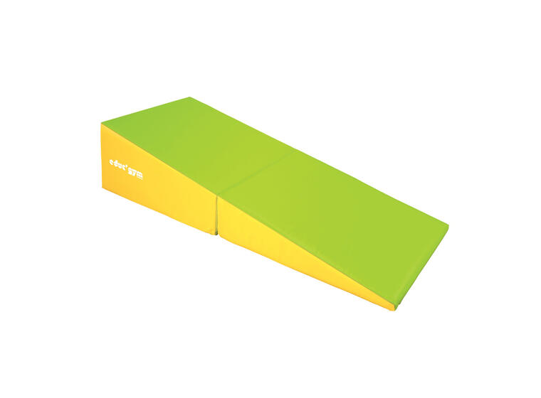 Folding Sloped Foam Plane 200x70x48 cm Yellow and Lime 