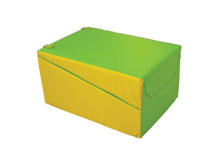 Folding Sloped Foam Plane 200x70x48 cm Yellow and Lime 