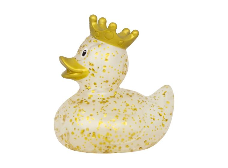 GLITTER DUCK WITH CROWN, GOLD 
