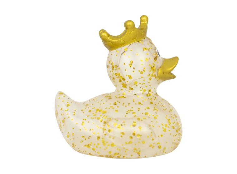 GLITTER DUCK WITH CROWN, GOLD 